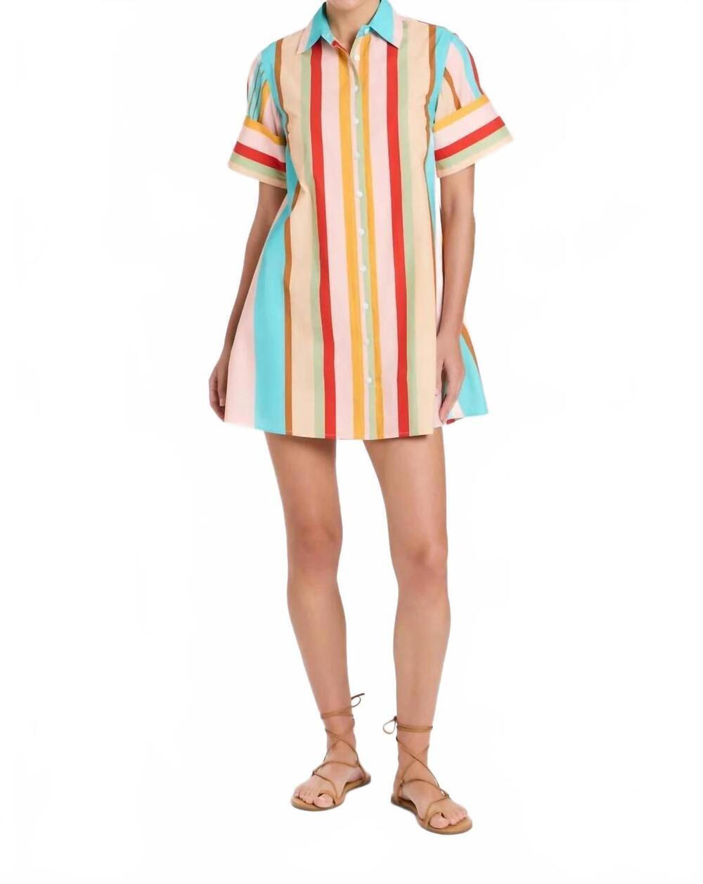 NEW LIVRO dock mini dress in amberline stripes